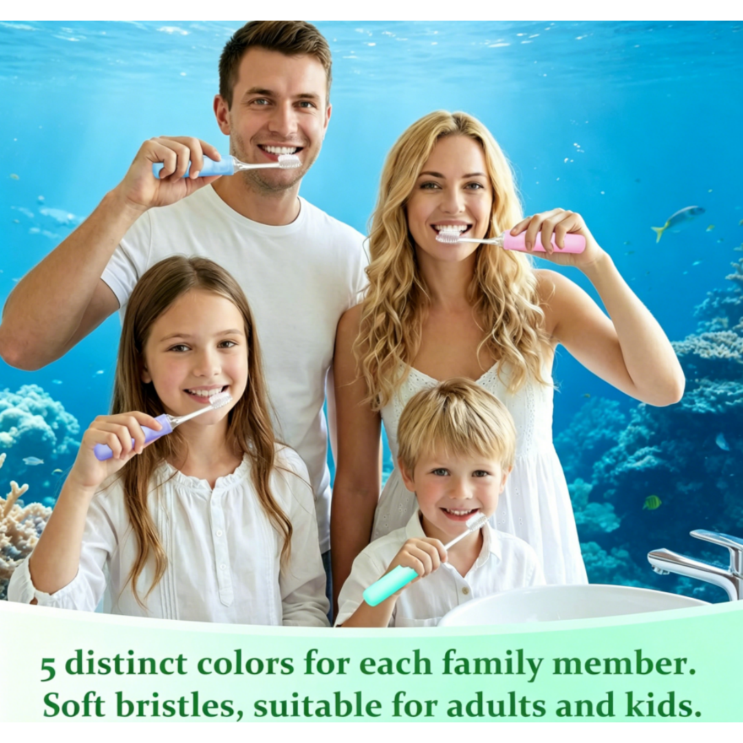 Kocpudu Travel Toothbrush, 5-Color Mini Toothbrush, Individually Packaged