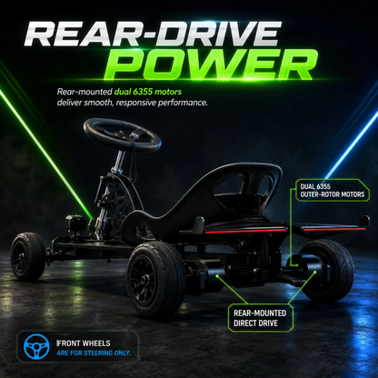 Zyliathor Electric Skateboard GoKart | 48V 18Ah Battery for Youth & Adults