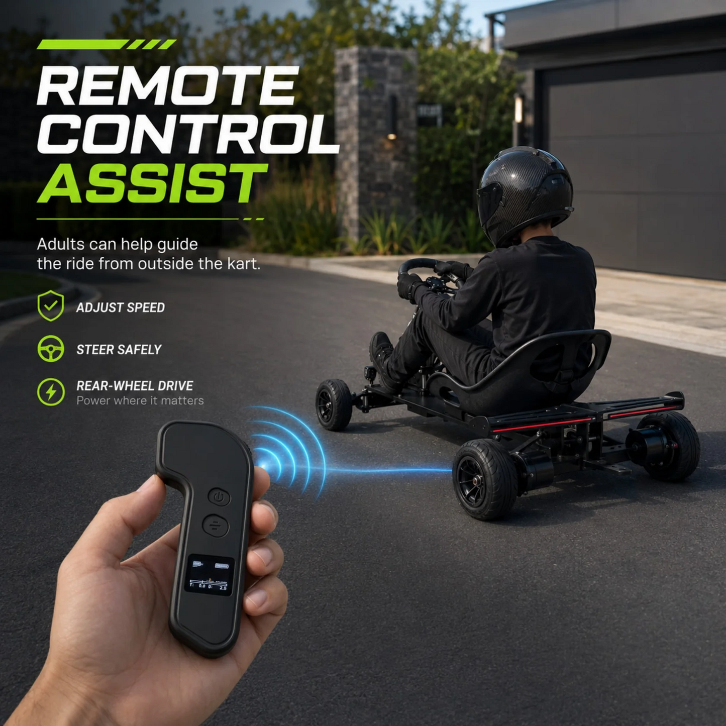 Zyliathor Electric Skateboard GoKart | 48V 18Ah Battery for Youth & Adults