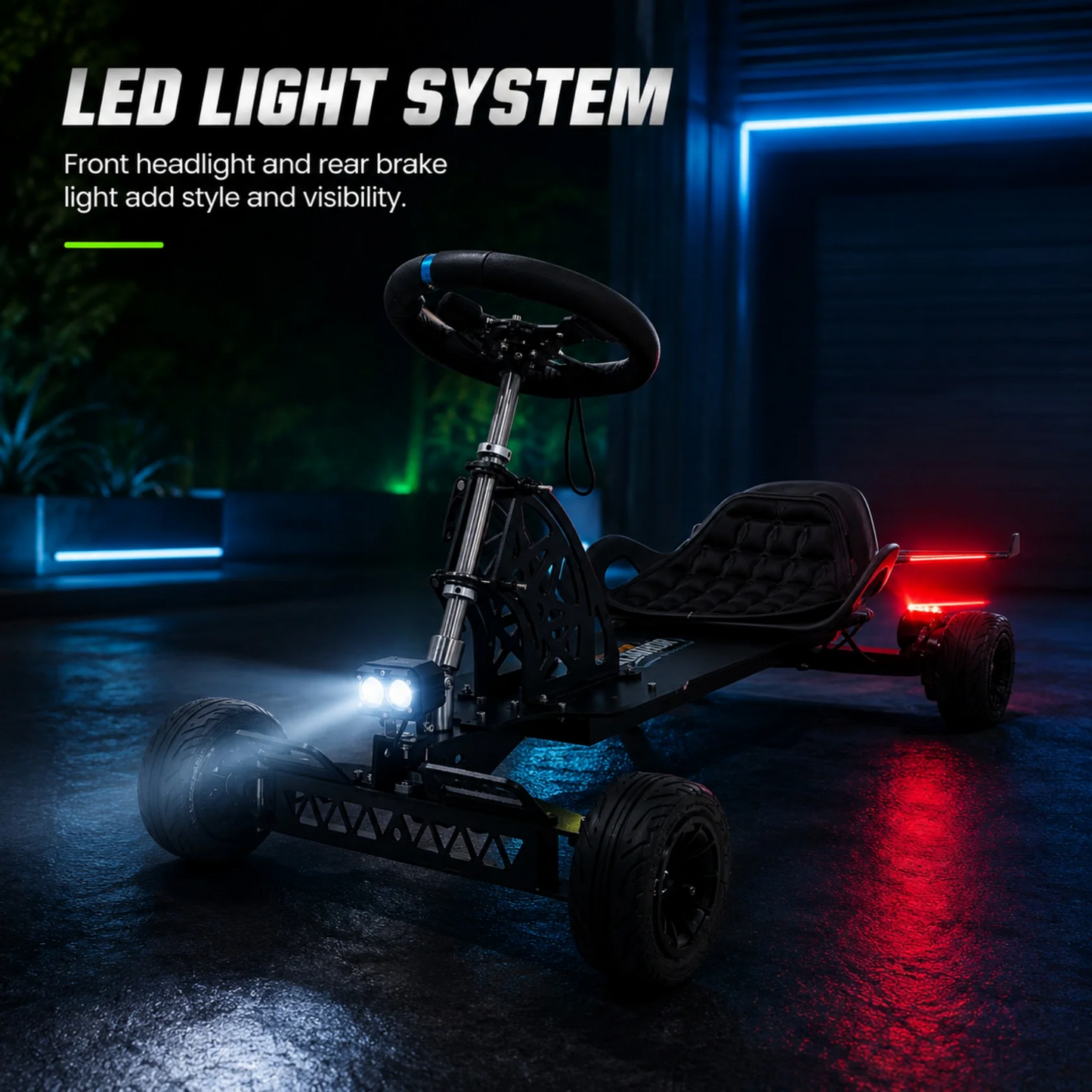Zyliathor Electric Skateboard GoKart | 48V 18Ah Battery for Youth & Adults