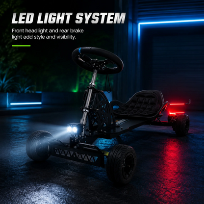 Zyliathor Electric Skateboard GoKart | 48V 18Ah Battery for Youth & Adults