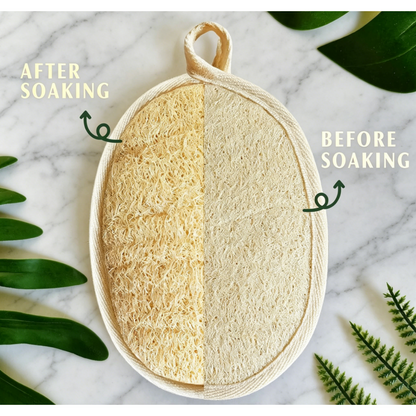 Yiqingjie Natural Loofah Exfoliating Bath Sponge (3-pack)
