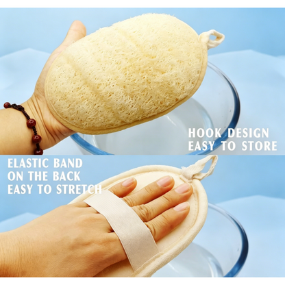 Yiqingjie Natural Loofah Exfoliating Bath Sponge (3-pack)